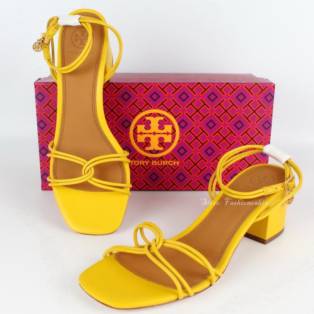 NEW Tory Burch Mini Benton Knot Strap Leather Sandals, US 7.5